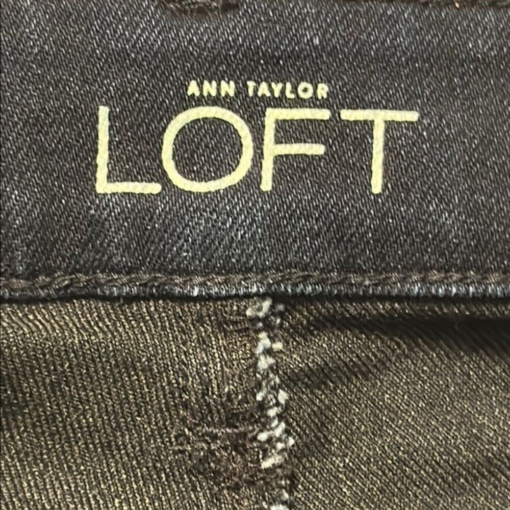Loft Curvy Sexy Bootcut Denim Jeans Womens 10 Stretchy Casual Dark Wash Mid Rise - Picture 4 of 9